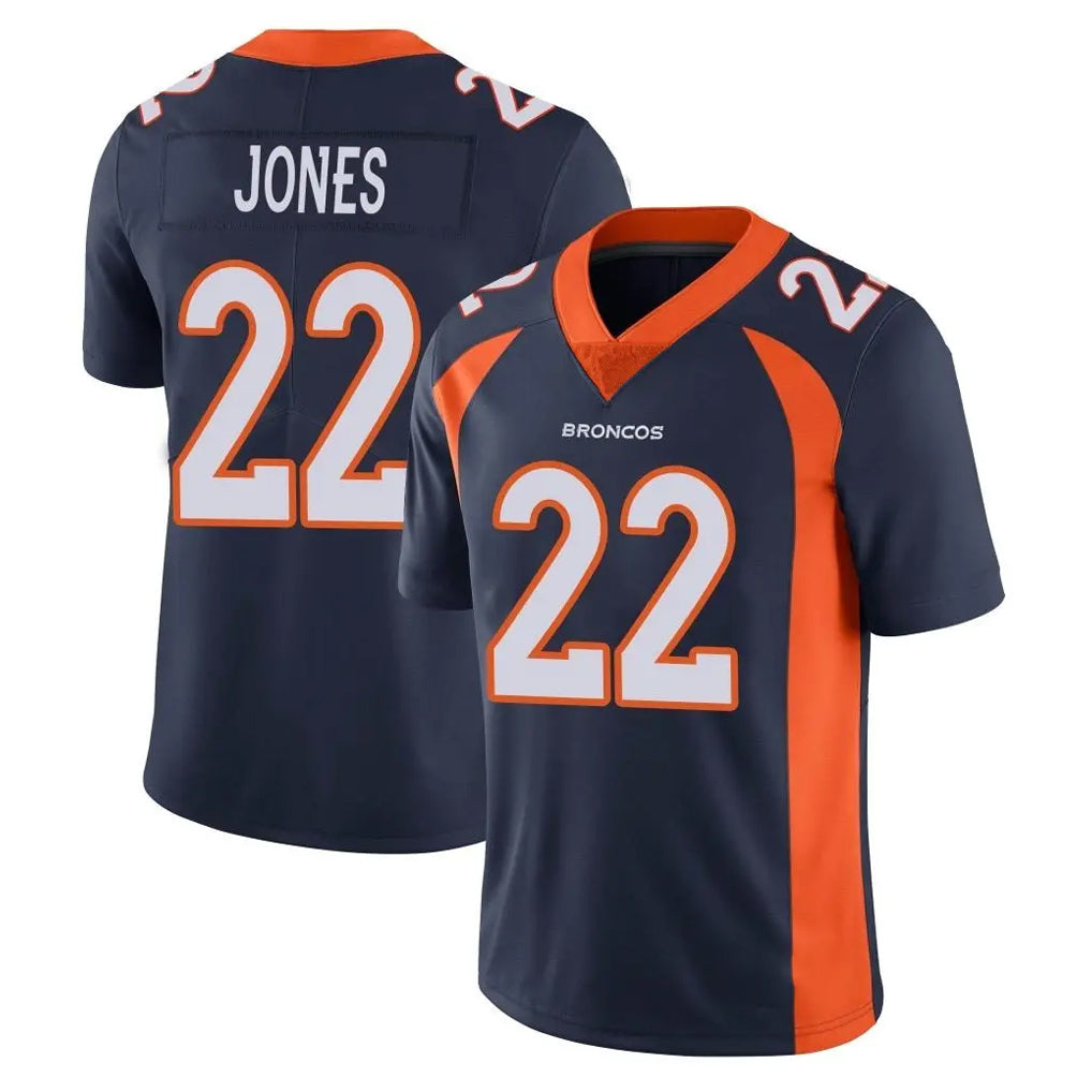 Cooneas D.Broncos #22 Brandon Jones Player Navy Vapor Untouchable Limited Game Stitched Jerseys