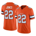 Cooneas D.Broncos #22 Brandon Jones Player Orange Limited Alternate Vapor F.U.S.E. Throwback Game Stitched Jerseys