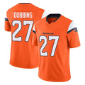 Cooneas D.Broncos #27 J.K. Dobbins Player Orange Vapor F.U.S.E. Limited Home Game Stitched Jerseys