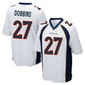Cooneas D.Broncos #27 J.K. Dobbins Player White Game Stitched Jerseys