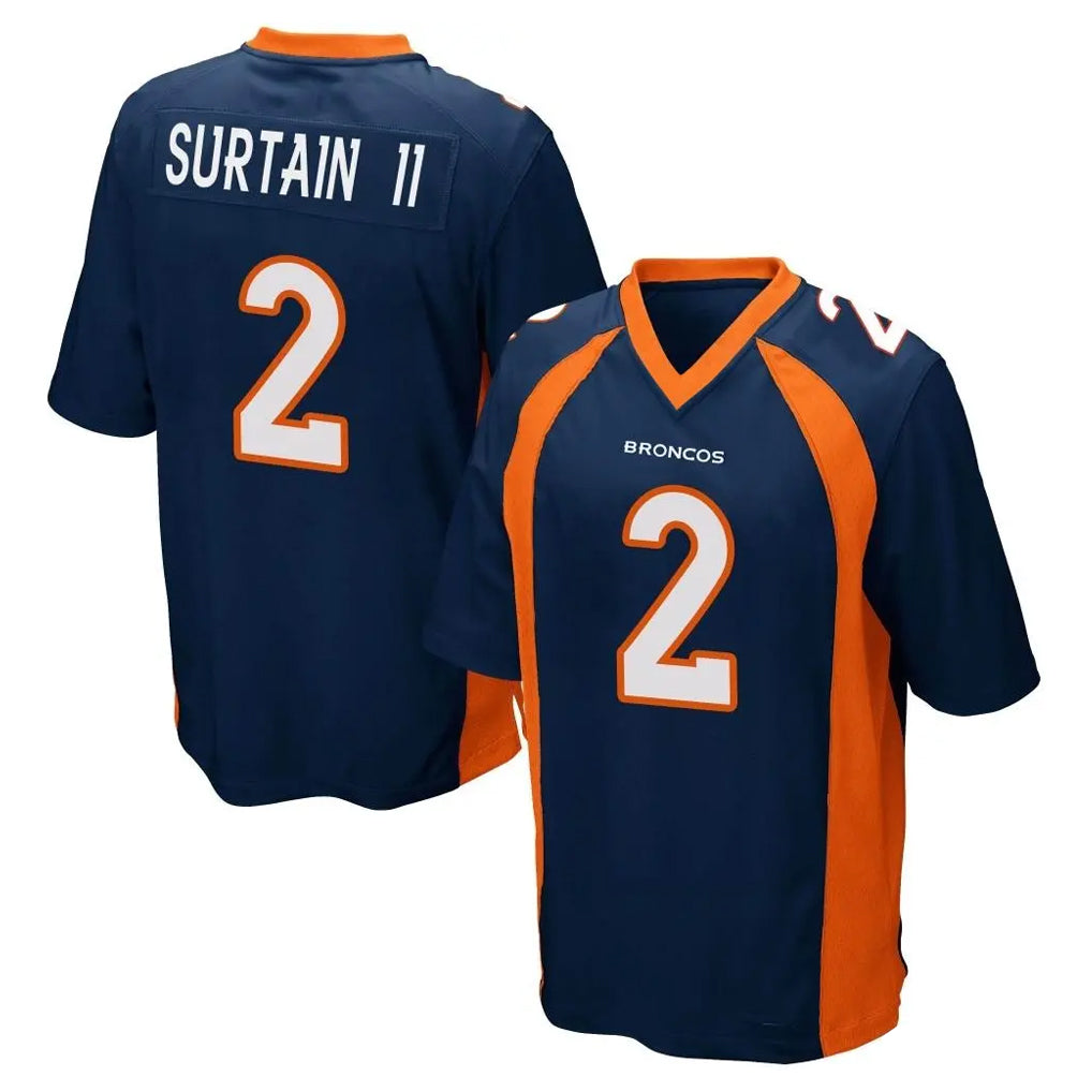 Cooneas D.Broncos #2 Pat Surtain II Player Navy Game Stitched Jerseys