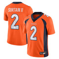 Cooneas D.Broncos #2 Patrick Surtain II Player Orange Vapor Untouchable Limited Stitched Jerseys