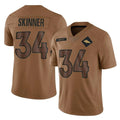 Cooneas D.Broncos #34 JL Skinner Player Brown Salute To Service Limited Stitched Jerseys
