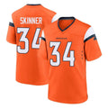 Cooneas D.Broncos #34 JL Skinner Player Orange Home Game Stitched Jerseys