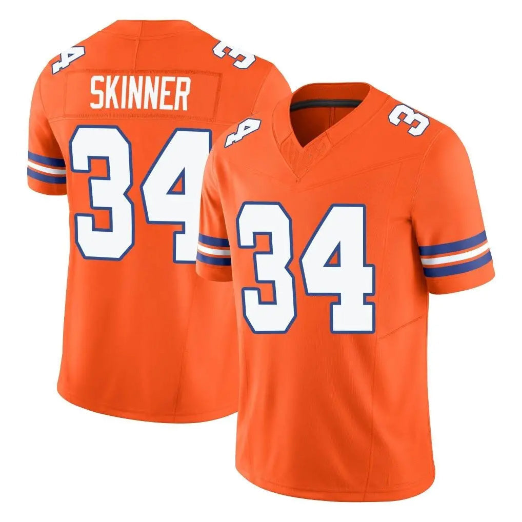 Cooneas D.Broncos #34 JL Skinner Player Orange Limited Alternate Vapor F.U.S.E. Throwback Game Stitched Jerseys