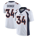 Cooneas D.Broncos #34 JL Skinner Player White Vapor Untouchable Limited Home Game Stitched Jerseys
