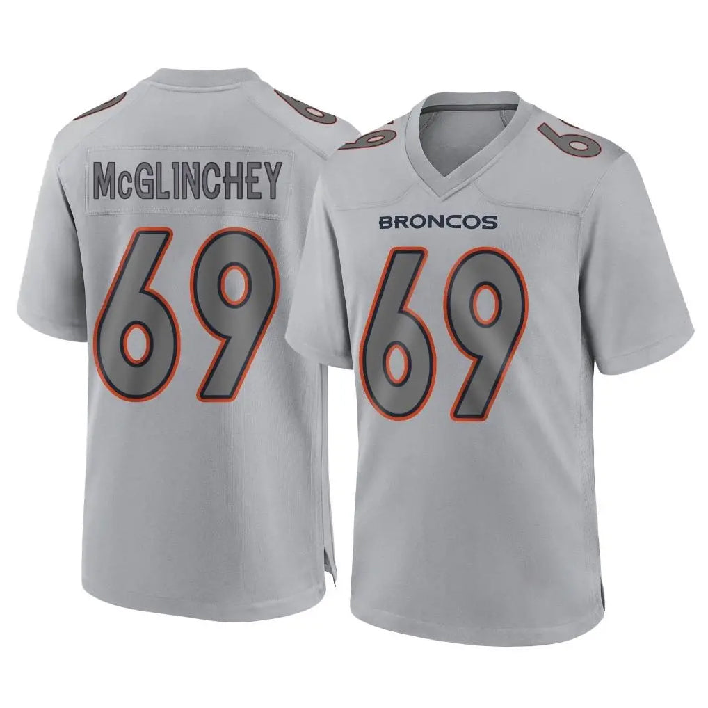 Cooneas D.Broncos #69 Mike McGlinchey Player Gray Atmosphere Fashion Limited Game Stitched Jerseys