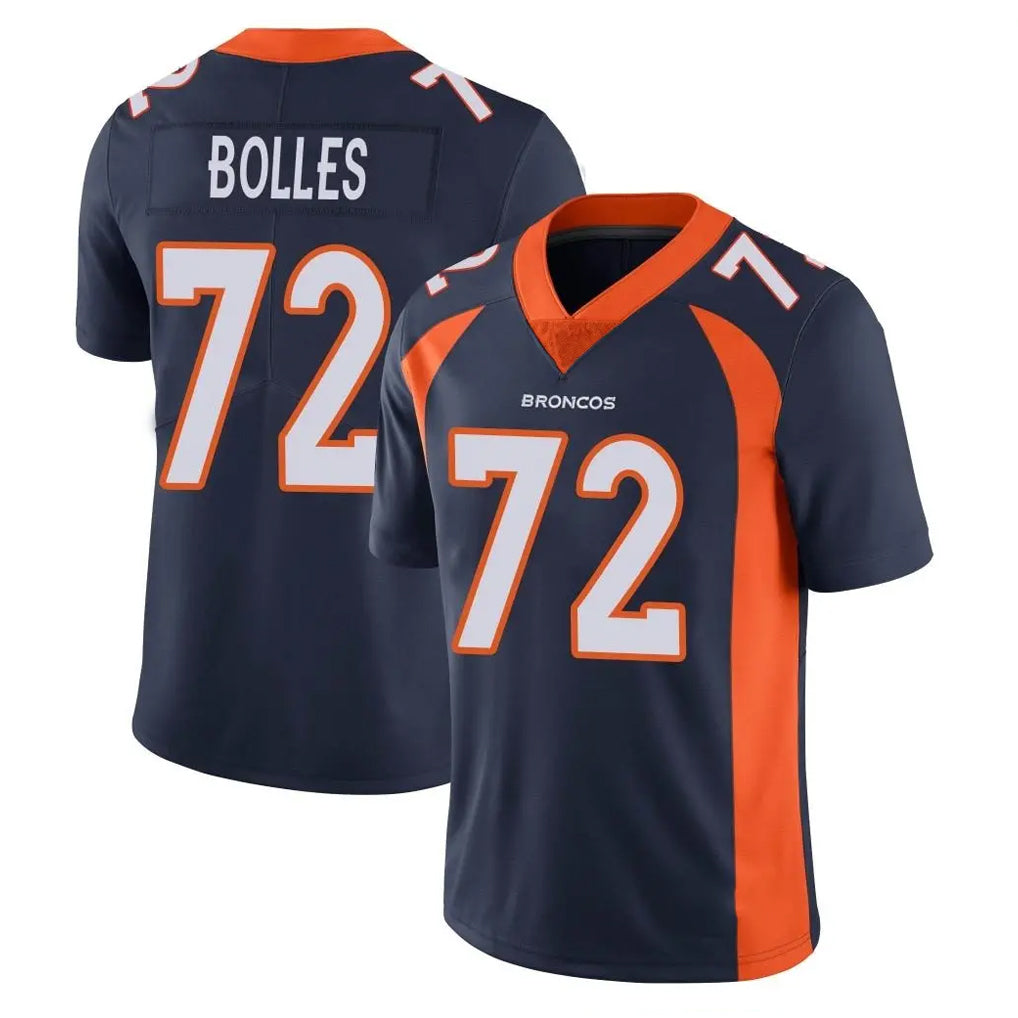 Cooneas D.Broncos #72 Garett Bolles Player Navy Vapor Untouchable Limited Game Stitched Jerseys