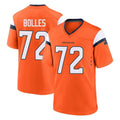Cooneas D.Broncos #72 Garett Bolles Player Orange Home Game Stitched Jerseys