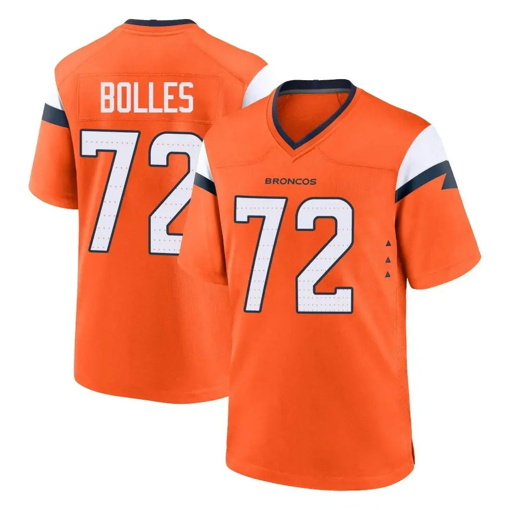 Cooneas D.Broncos #72 Garett Bolles Player Orange Home Game Stitched Jerseys