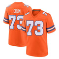 Cooneas D.Broncos #73 Frank Crum Player Orange Alternate Collection Throwback Game Stitched Jerseys