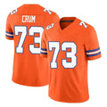 Cooneas D.Broncos #73 Frank Crum Player Orange Limited Alternate Vapor F.U.S.E. Throwback Game Stitched Jerseys