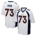 Cooneas D.Broncos #73 Frank Crum Player White Game Stitched Jerseys