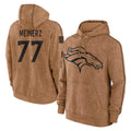 Cooneas D.Broncos #77 Quinn Meinerz Player Brown Salute to Service Hoodies Limited Game Stitched Jerseys