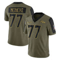 Cooneas D.Broncos #77 Quinn Meinerz Player Olive Salute To Service Limited Game Stitched Jerseys