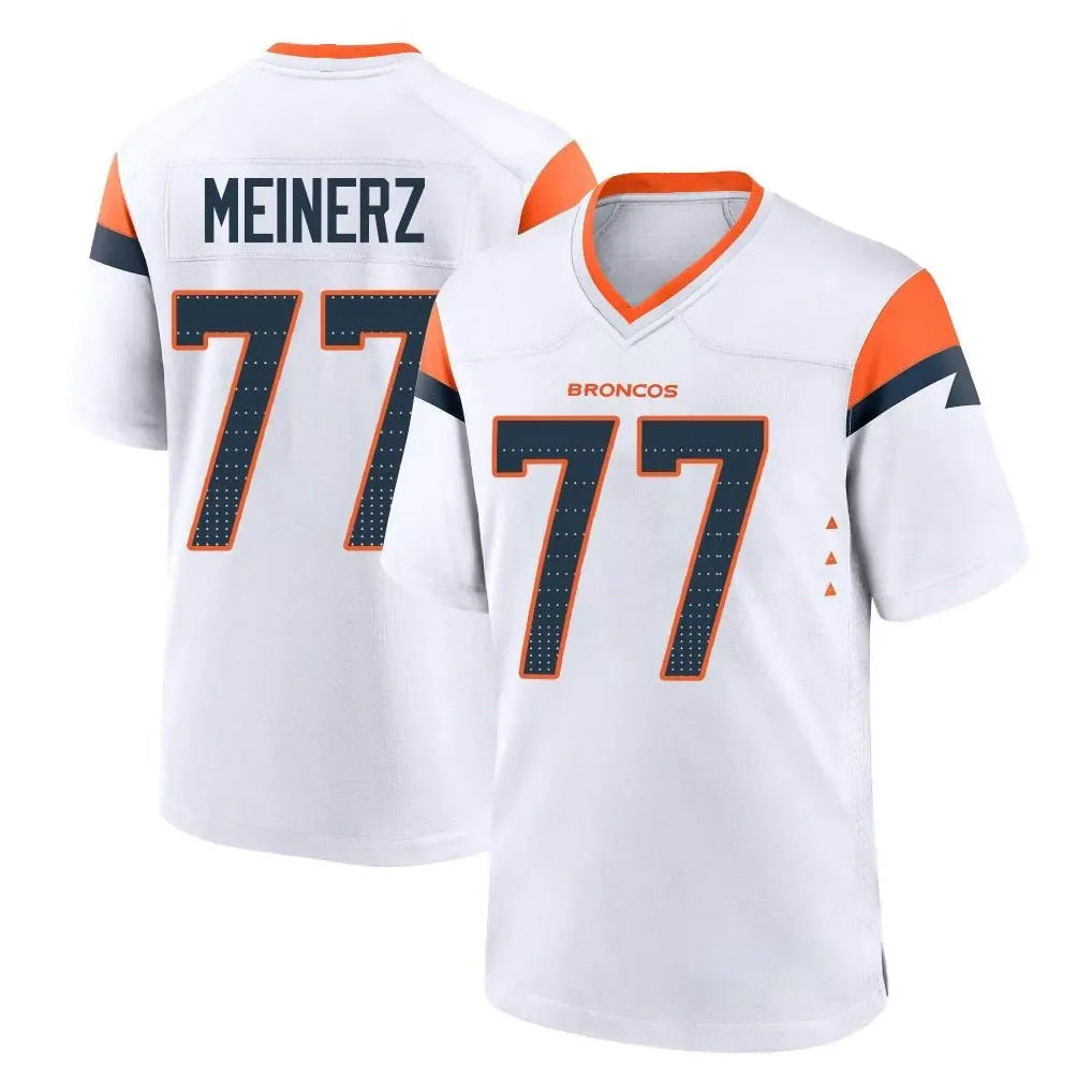Cooneas D.Broncos #77 Quinn Meinerz Player White Home Game Stitched Jerseys