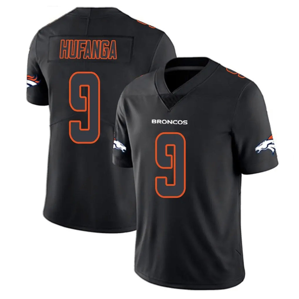 Cooneas D.Broncos #9 Talanoa Hufanga Player Black Impact Limited Game Stitched Jerseys
