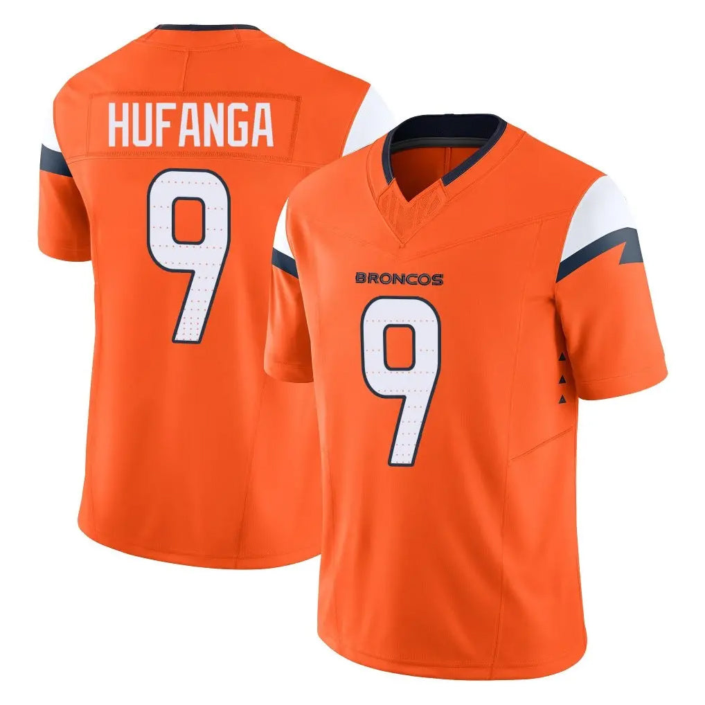 Cooneas D.Broncos #9 Talanoa Hufanga Player Orange Vapor F.U.S.E. Limited Home Game Stitched Jerseys