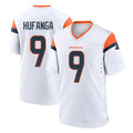 Cooneas D.Broncos #9 Talanoa Hufanga Player White Home Game Stitched Jerseys