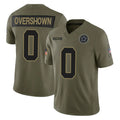 Cooneas D.Cowboys #0 DeMarvion Overshown Player Olive 2025 Salute to Service Limited Home Game Stitched Jerseys