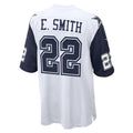 Cooneas D.Cowboys #22 Emmitt Smith Player White-Navy Home Game Stitched Jerseys