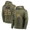 Cooneas D.Cowboys #26 DaRon Bland Player Olive Salute to Service Pullover Hoodies Home Game Stitched Jerseys