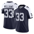 Cooneas D.Cowboys #33 Javonte Williams Player Navy-White Limited Alternate Vapor F.U.S.E. Home Game Stitched Jerseys