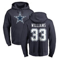 Cooneas D.Cowboys #33 Javonte Williams Player Navy Pullover Hoodies Limited Stitched Jerseys