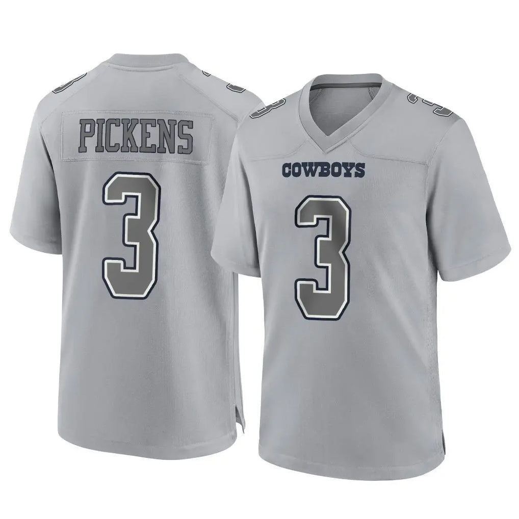 Cooneas D.Cowboys #3 George Pickens Player Gray Atmosphere Fashion Home Game Stitched Jerseys