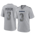 Cooneas D.Cowboys #3 George Pickens Player Gray Atmosphere Fashion Home Game Stitched Jerseys