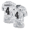 Cooneas D.Cowboys #4 Dak Prescott Player Arctic Camo Salute to Service Limited Home Game Stitched Jerseys
