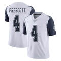 Cooneas D.Cowboys #4 Dak Prescott Player White-Navy Limited Color Rush Vapor Untouchable Home Game Stitched Jerseys