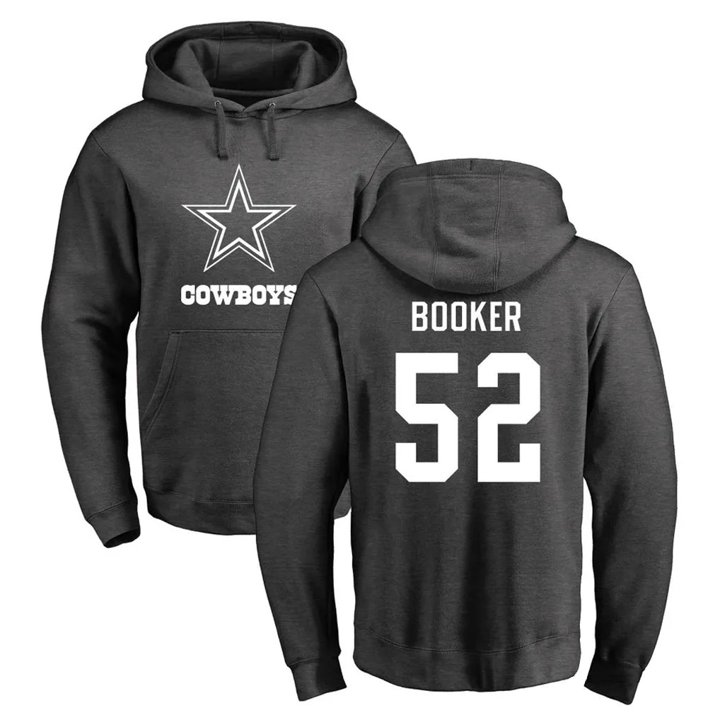 Cooneas D.Cowboys #52 Tyler Booker Player Ash One Color Pullover Hoodie Limited Stitched Jerseys