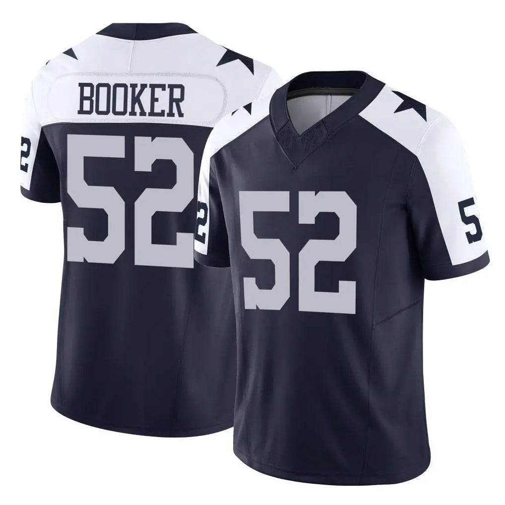 Cooneas D.Cowboys #52 Tyler Booker Player Navy-White Limited Alternate Vapor F.U.S.E. Home Game Stitched Jerseys