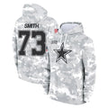 Cooneas D.Cowboys #73 Tyler Smith Player Arctic Camo Salute to Service Hoodies Limited Game Stitched Jerseys