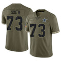 Cooneas D.Cowboys #73 Tyler Smith Player Olive Salute to Service Limited Game Stitched Jerseys