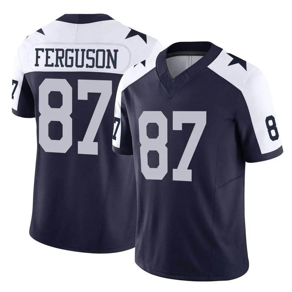 Cooneas D.Cowboys #87 Jake Ferguson Player Navy-White Limited Alternate Vapor F.U.S.E. Home Game Stitched Jerseys