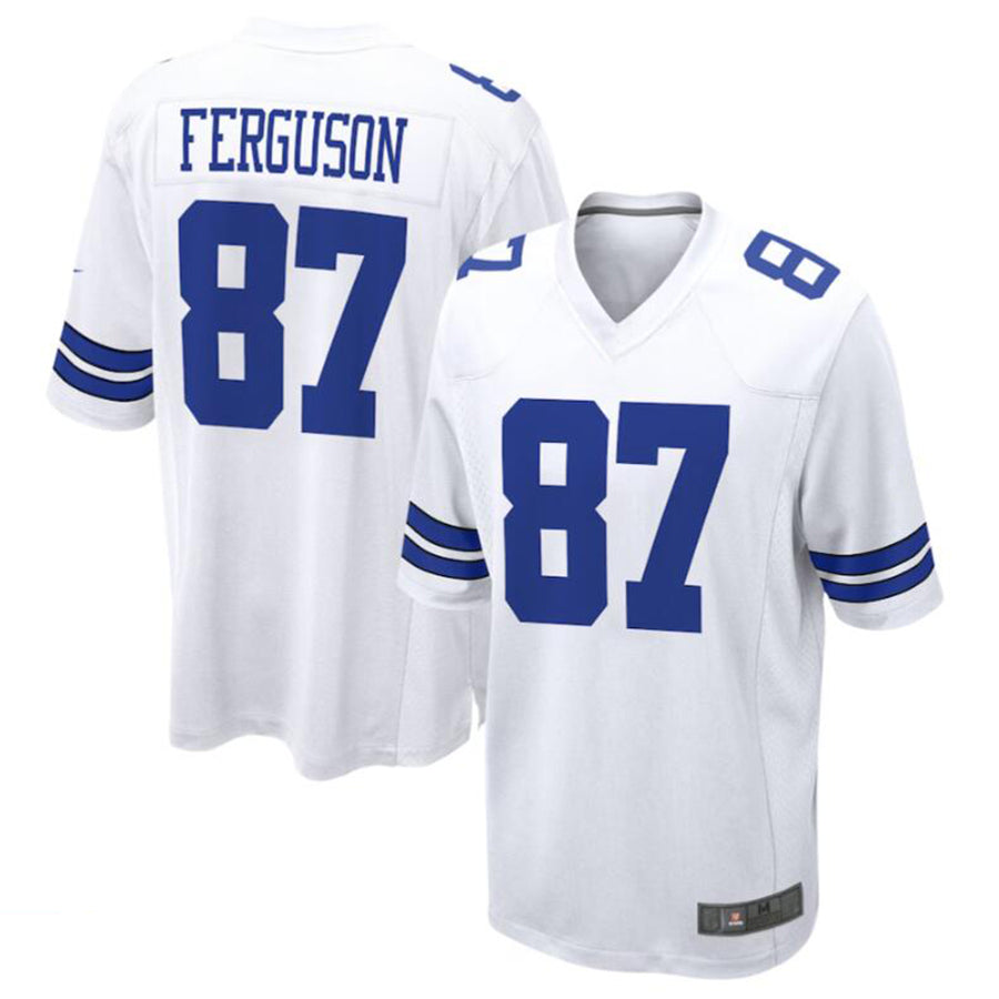 Cooneas D.Cowboys #87 Jake Ferguson White Game Jersey American Stitched Jerseys