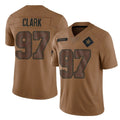 Cooneas D.Cowboys #97 Kenny Clark Player Brown Salute to Service Limited Home Game Stitched Jerseys