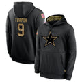 Cooneas D.Cowboys #9 KaVontae Turpin Player Black Salute to Service Pullover Hoodies Limited Stitched Jerseys