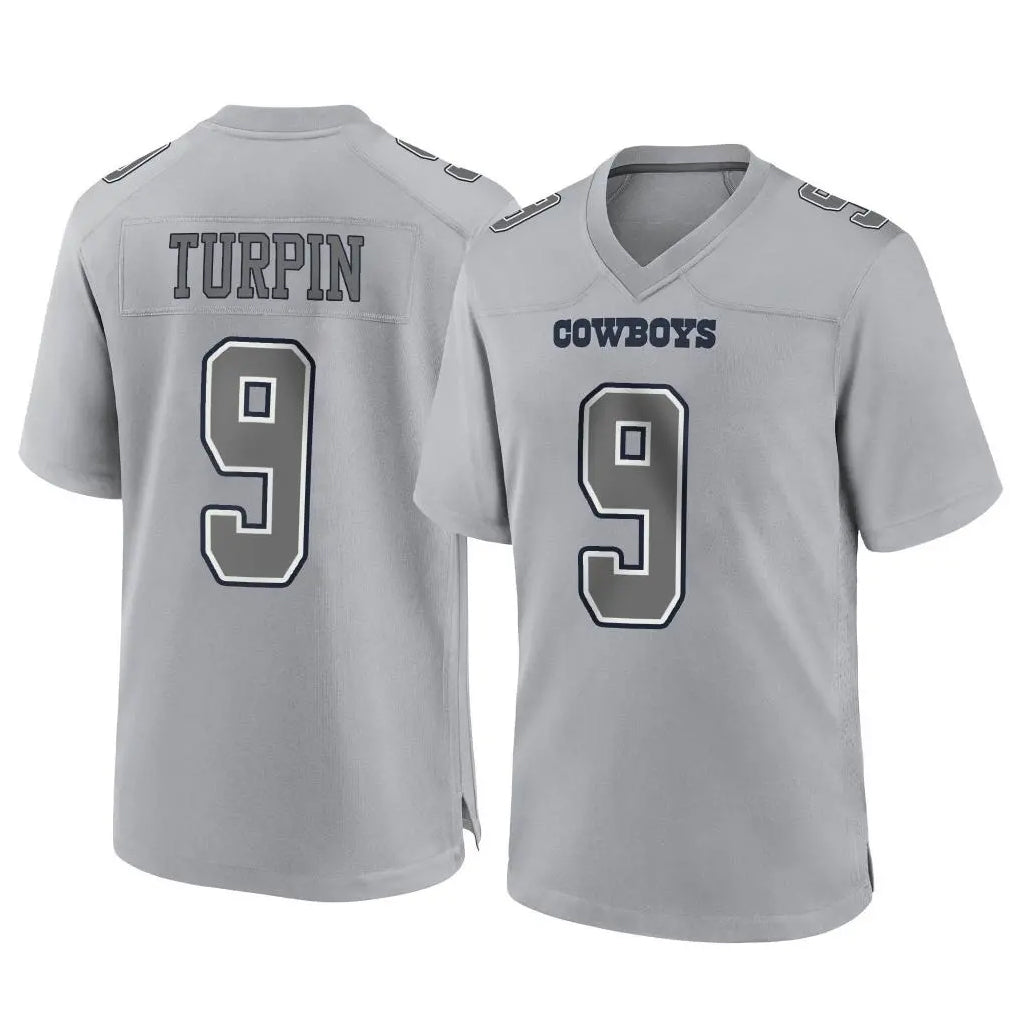 Cooneas D.Cowboys #9 KaVontae Turpin Player Gray Atmosphere Fashion Home Game Stitched Jerseys