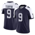 Cooneas D.Cowboys #9 KaVontae Turpin Player Navy-White Limited Alternate Vapor F.U.S.E. Home Game Stitched Jerseys
