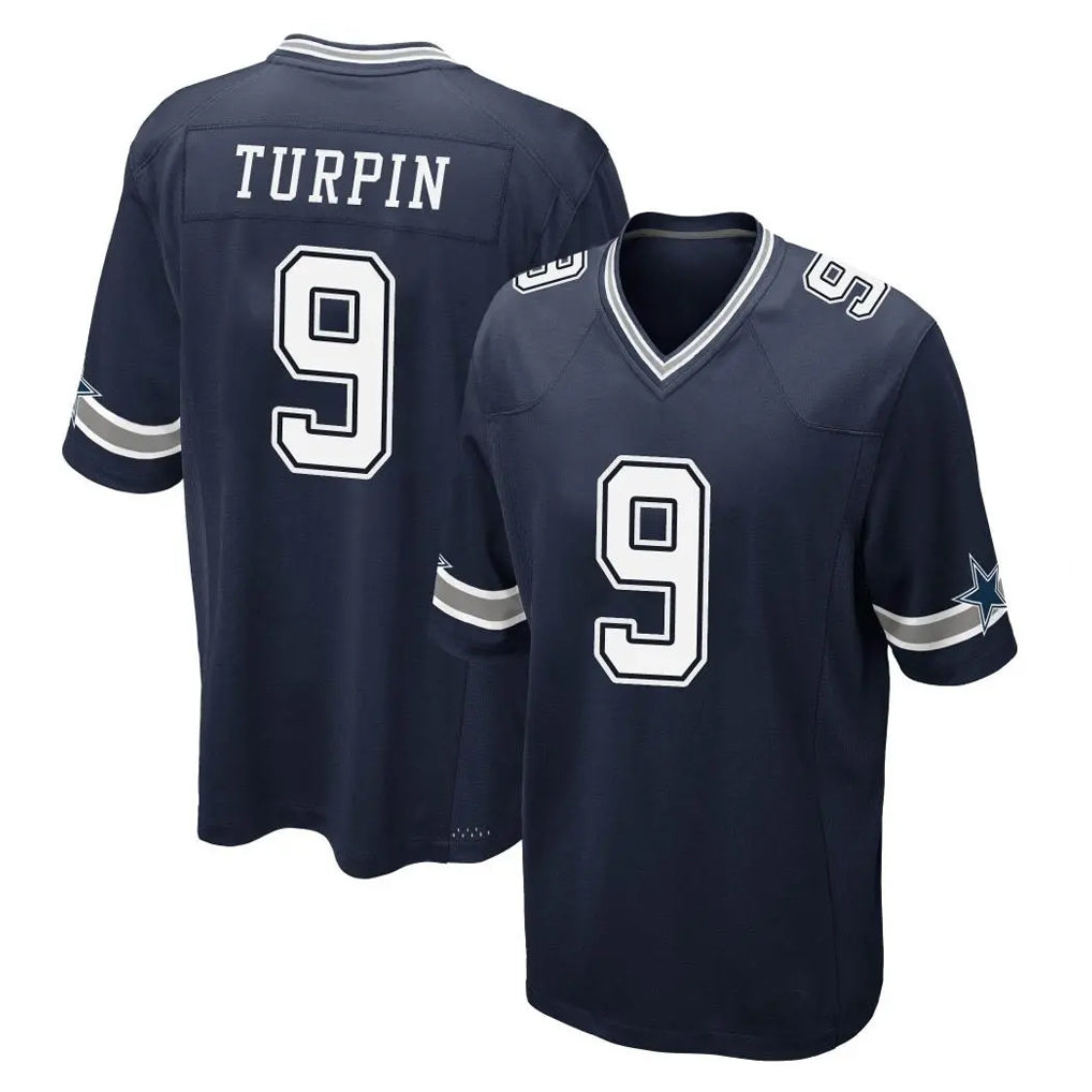 Cooneas D.Cowboys #9 KaVontae Turpin Player Navy Home Game Stitched Jerseys