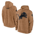 Cooneas D.Lions Brown Salute to Service Hoodies Limited Game Blank Player Stitched Jerseys