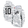 Cooneas D.Lions #10 Isiah Pacheco Player Arctic Camo Salute to Service Hoodies Limited Game Stitched Jerseys