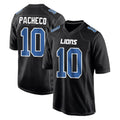 Cooneas D.Lions #10 Isiah Pacheco Player Black Fashion Home Game Stitched Jerseys