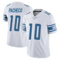 Cooneas D.Lions #10 Isiah Pacheco Player White Limited Vapor Untouchable Home Game Stitched Jerseys