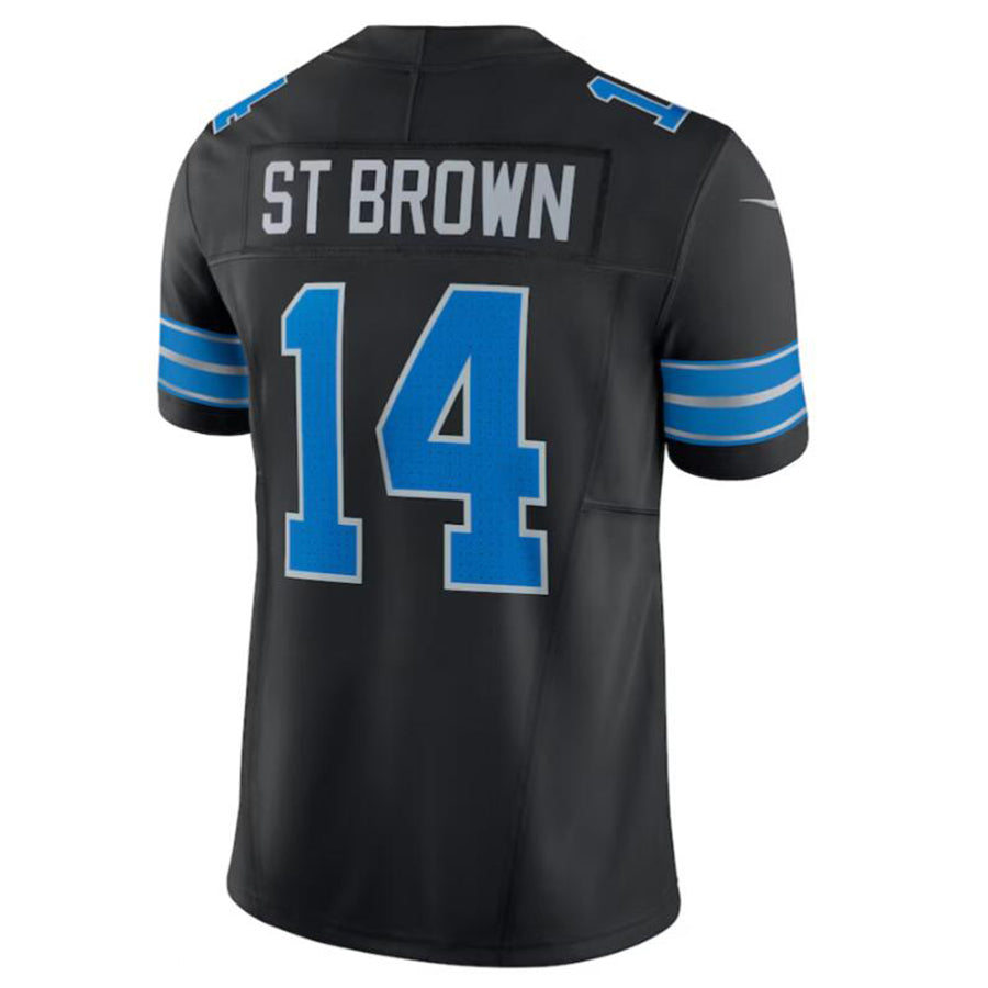 Cooneas D.Lions #14 Amon-Ra St. Brown Black 2nd Alternate Vapor F.U.S.E. Limited Stitched Jersey Stitched Jersey