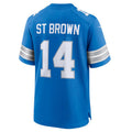 Cooneas D.Lions #14 Amon-Ra St. Brown Blue Game Jersey American Stitched Jersey