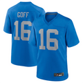 Cooneas D.Lions #16 Jared Goff Blue Alternate Game Jersey Blue Player Stitched Jerseys
